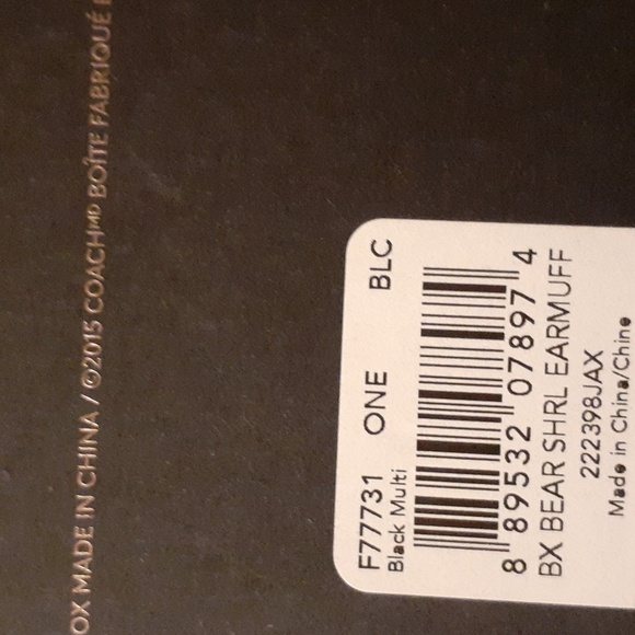 COACH SHEARLING BEAR EARMUFFS FITS KIDS OR ADULTS - Picture 3 of 5